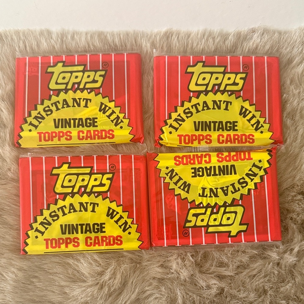 Topps Red and Yellow Vintage Instant Win Card Packs